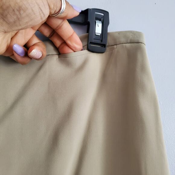 Liz Claiborne Collection Vintage Tan Silk Straight Pencil Skirt 16 - Picture 5 of 8